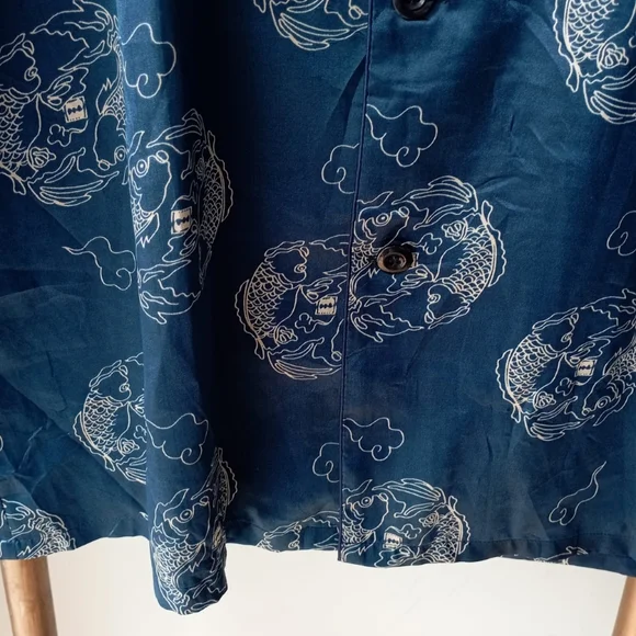 Navy Blue QiGong Silk Top - Picture 13 of 16